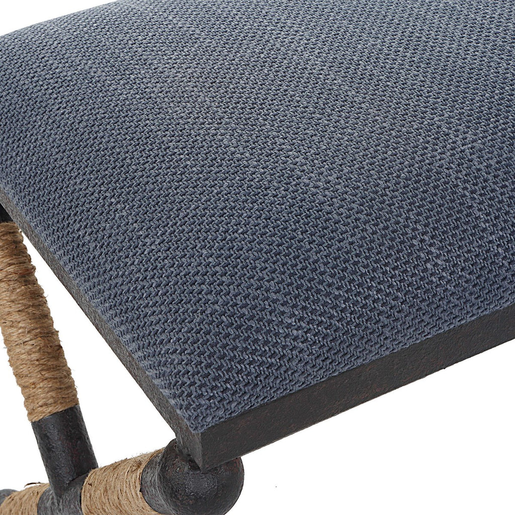 Firth Rustic Navy Bench - Bombay Mercantile