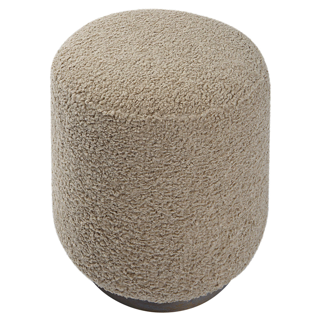 Avila Latte Round Ottoman - Bombay Mercantile