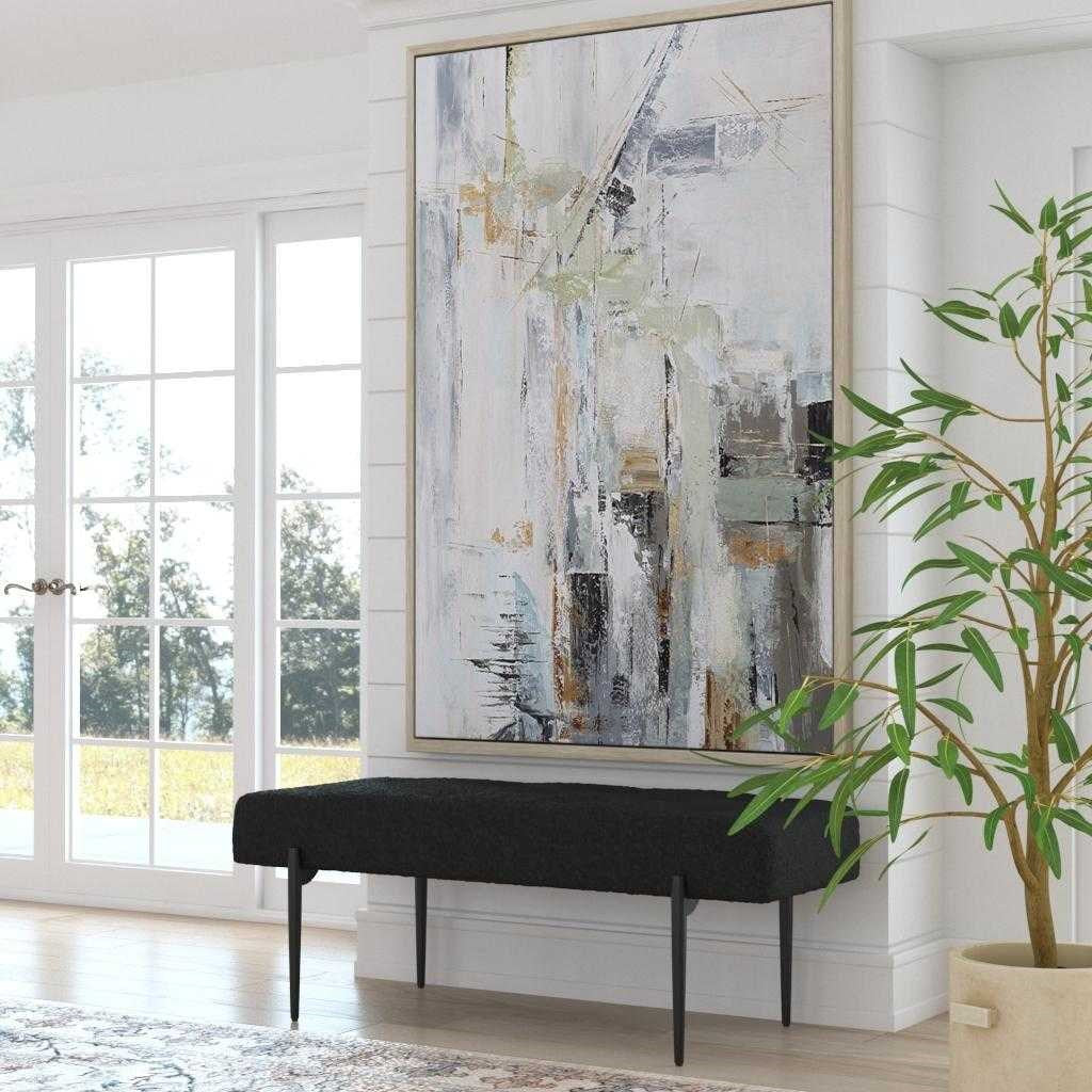 Olivier Modern Black Bench - Bombay Mercantile
