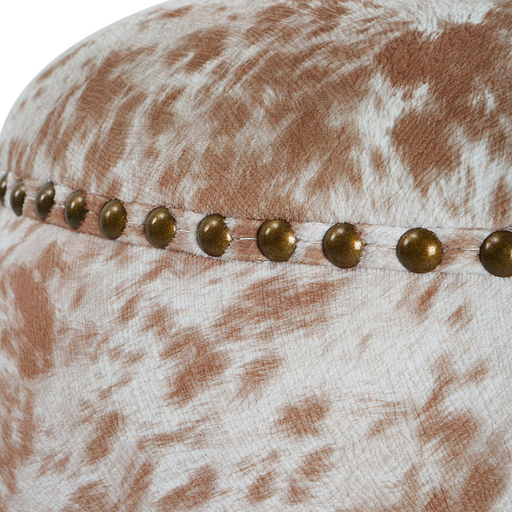 Gumdrop Cow Hide Ottoman - Bombay Mercantile