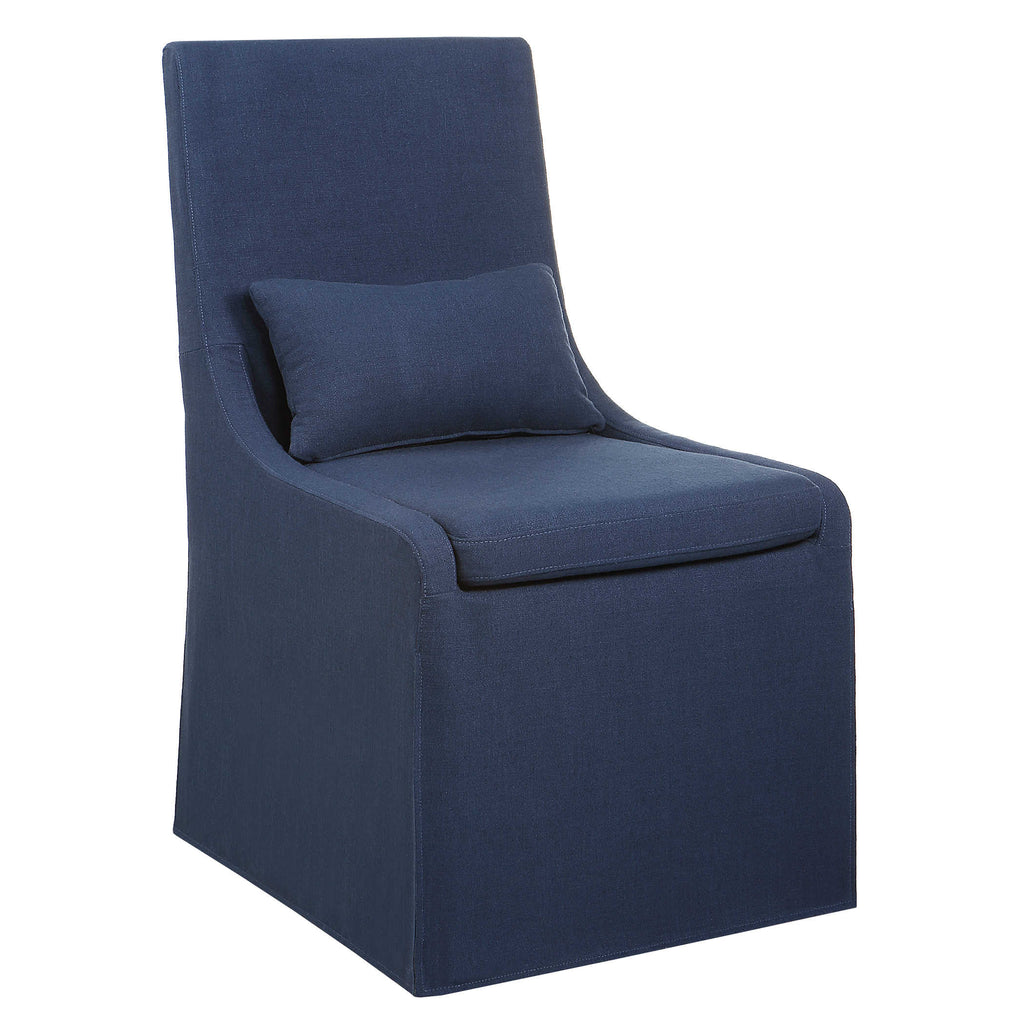 Coley Denim Armless Chair - Bombay Mercantile