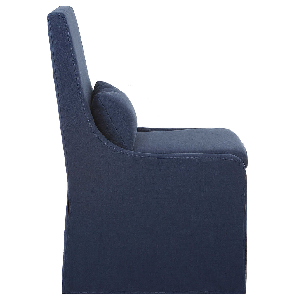 Coley Denim Armless Chair - Bombay Mercantile