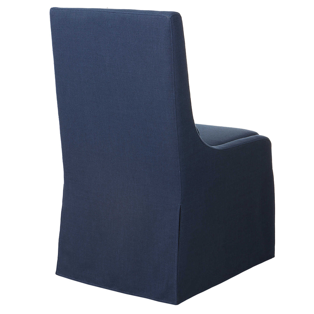 Coley Denim Armless Chair - Bombay Mercantile