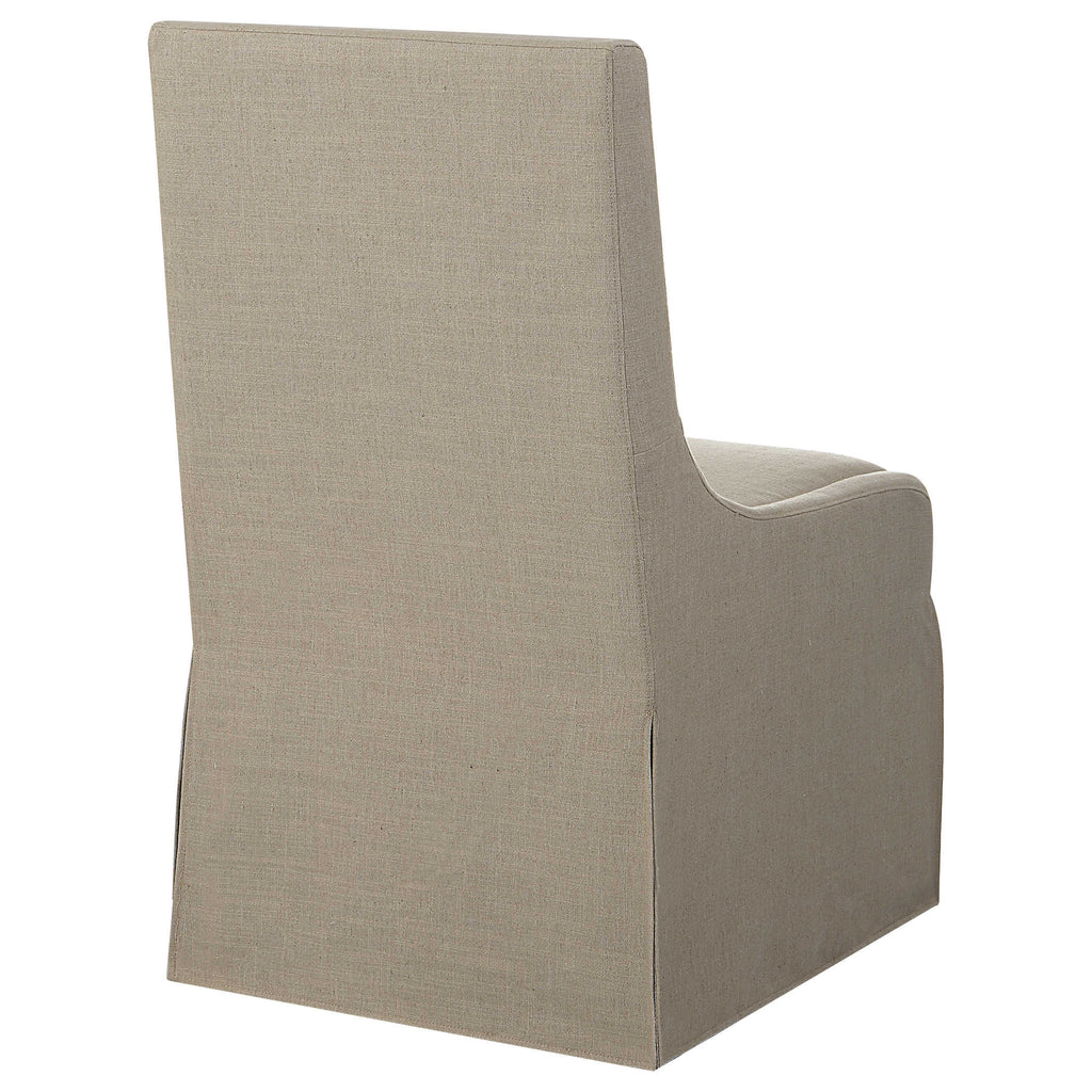Coley Tan Armless Chair - Bombay Mercantile