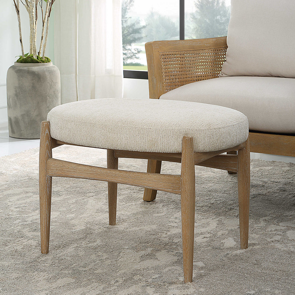 Acrobat Off-White Small Bench - Bombay Mercantile