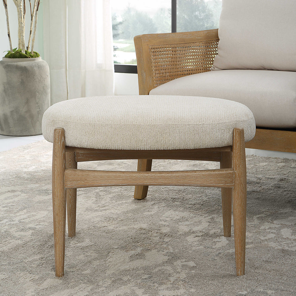 Acrobat Off-White Small Bench - Bombay Mercantile