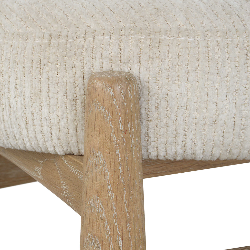 Acrobat Off-White Small Bench - Bombay Mercantile