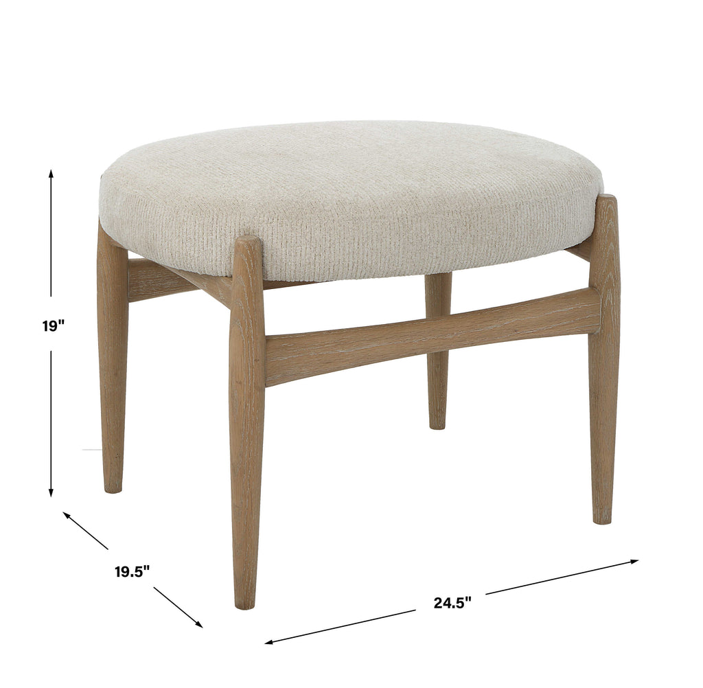 Acrobat Off-White Small Bench - Bombay Mercantile