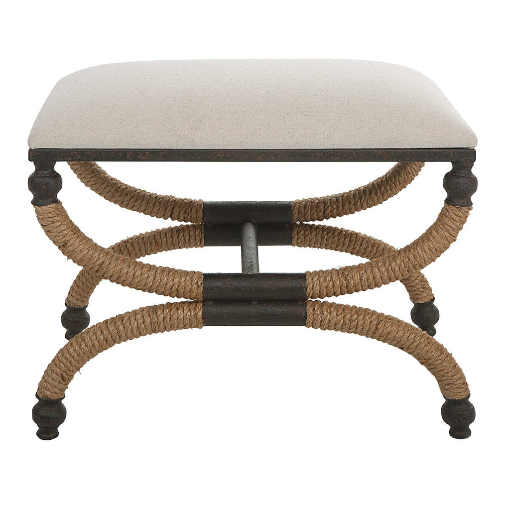 Icaria Upholstered Small Bench - Bombay Mercantile