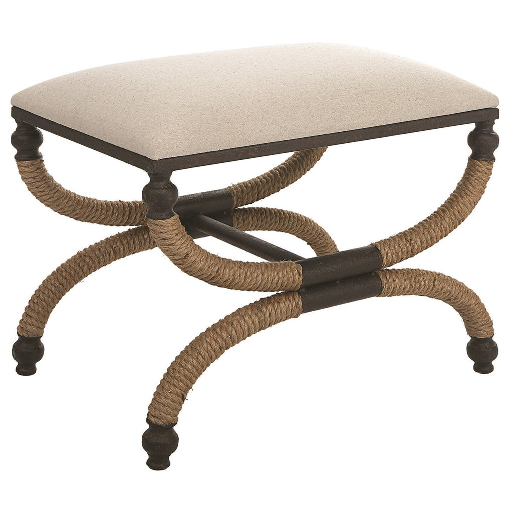 Icaria Upholstered Small Bench - Bombay Mercantile