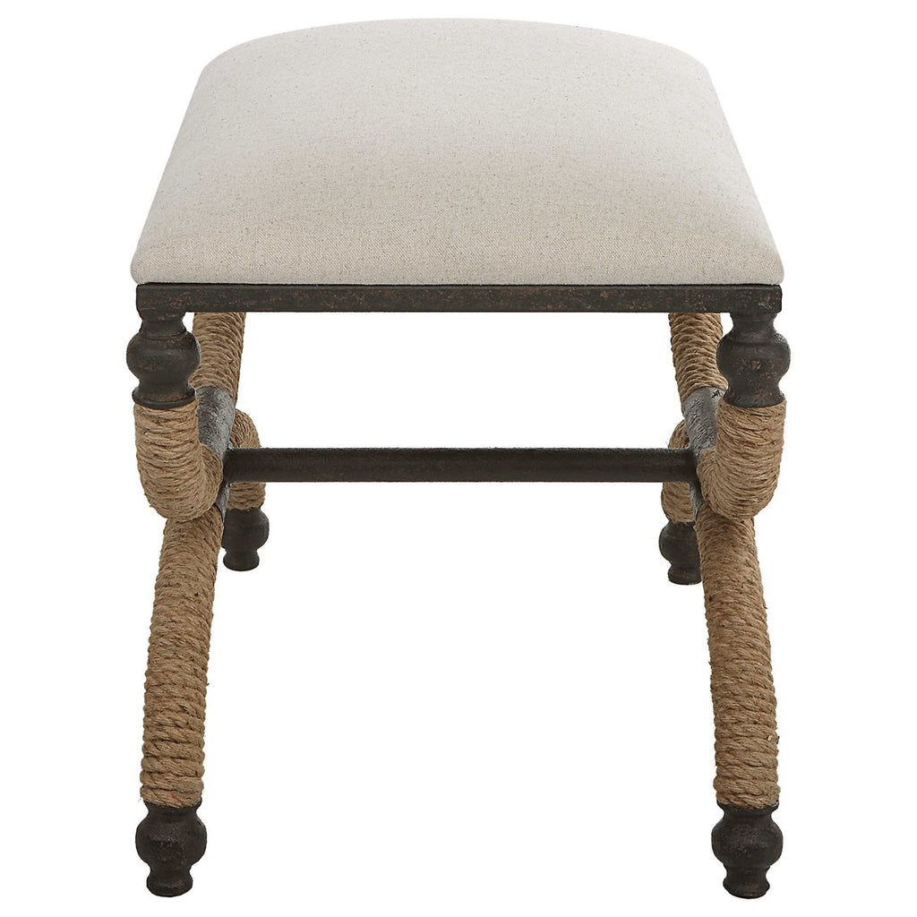 Icaria Upholstered Small Bench - Bombay Mercantile