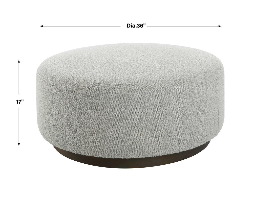 Avila Large Gray Ottoman / Coffee Table - Bombay Mercantile