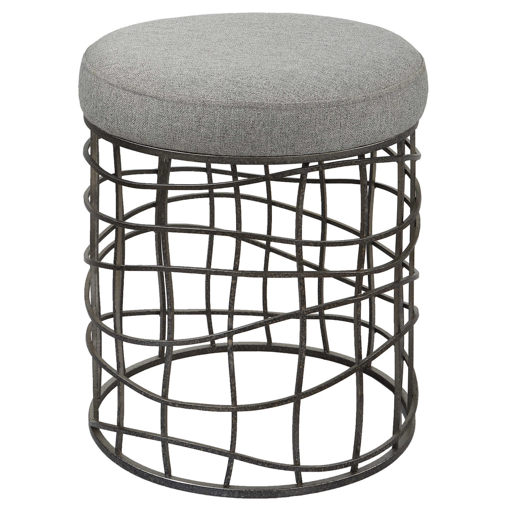 Carnival Iron Round Accent Stool - Bombay Mercantile