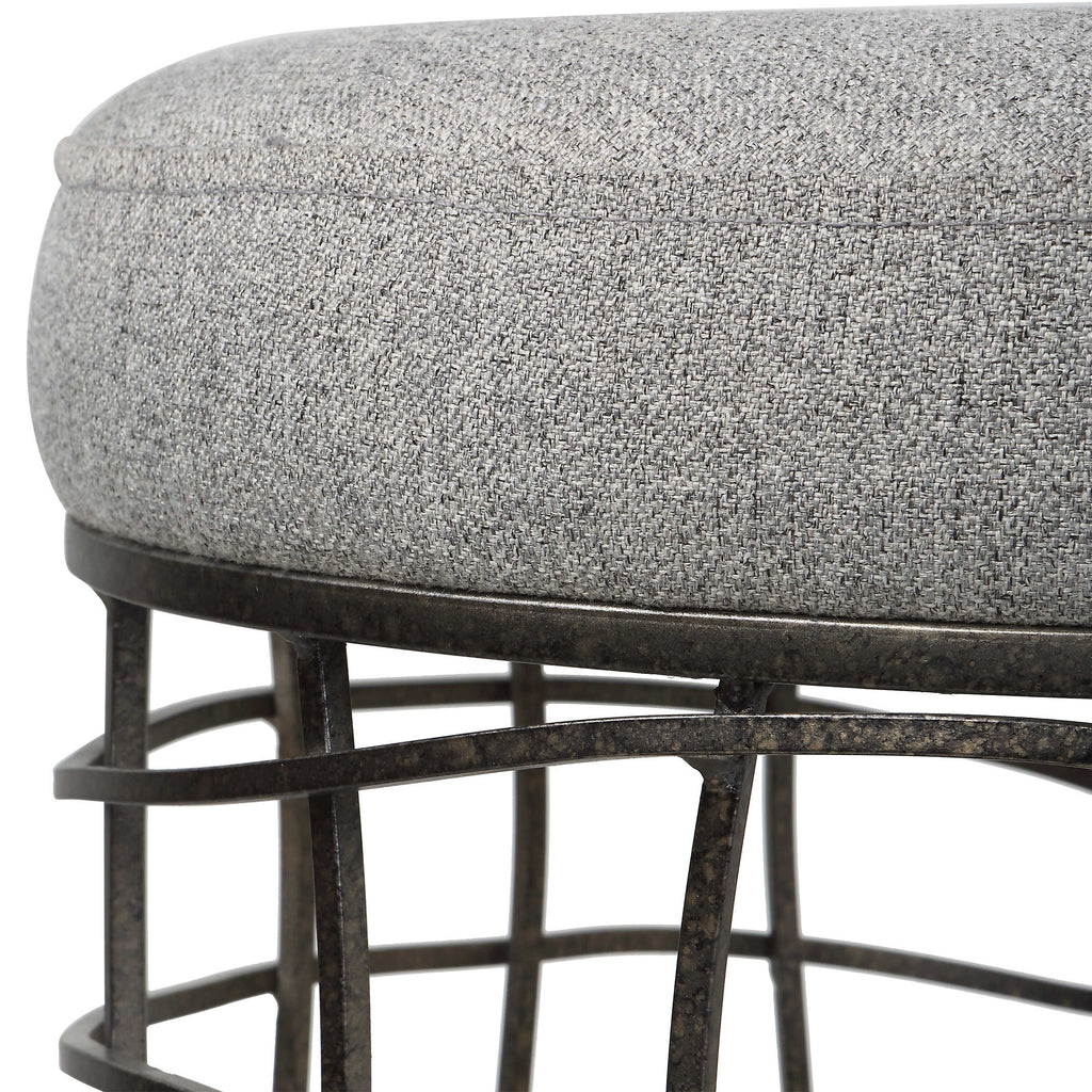 Carnival Iron Round Accent Stool - Bombay Mercantile