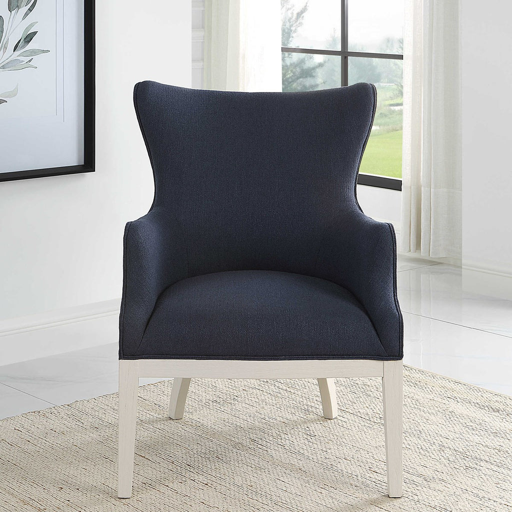 Gordonston Blue Fabric Accent Chair - Bombay Mercantile
