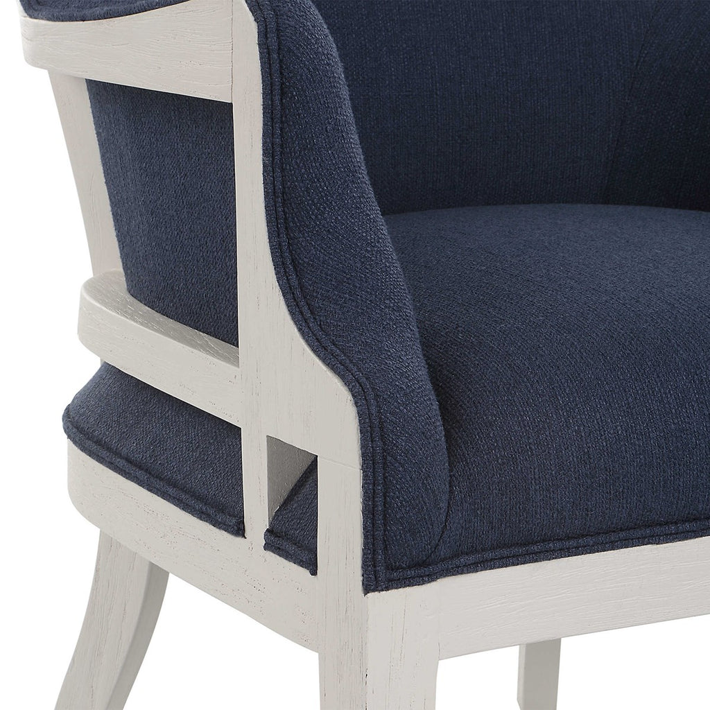 Gordonston Blue Fabric Accent Chair - Bombay Mercantile