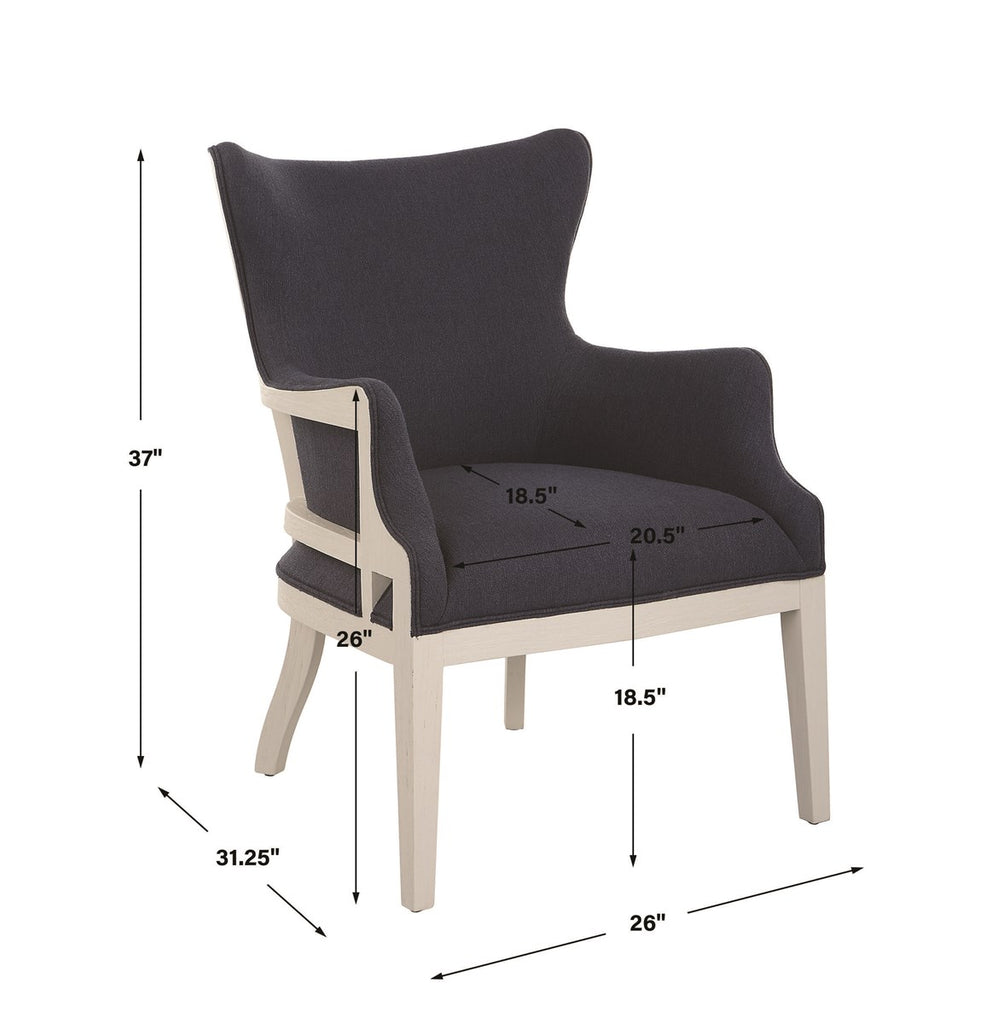 Gordonston Blue Fabric Accent Chair - Bombay Mercantile