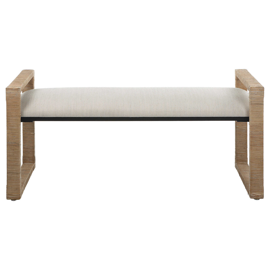 Areca Coastal Rattan Bench - Bombay Mercantile
