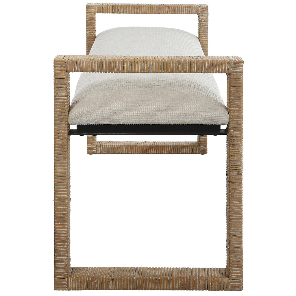 Areca Coastal Rattan Bench - Bombay Mercantile
