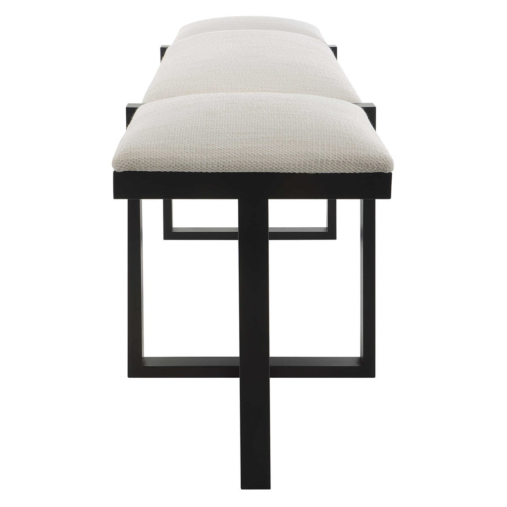 Triple Cloud Modern Upholstered Bench - Bombay Mercantile