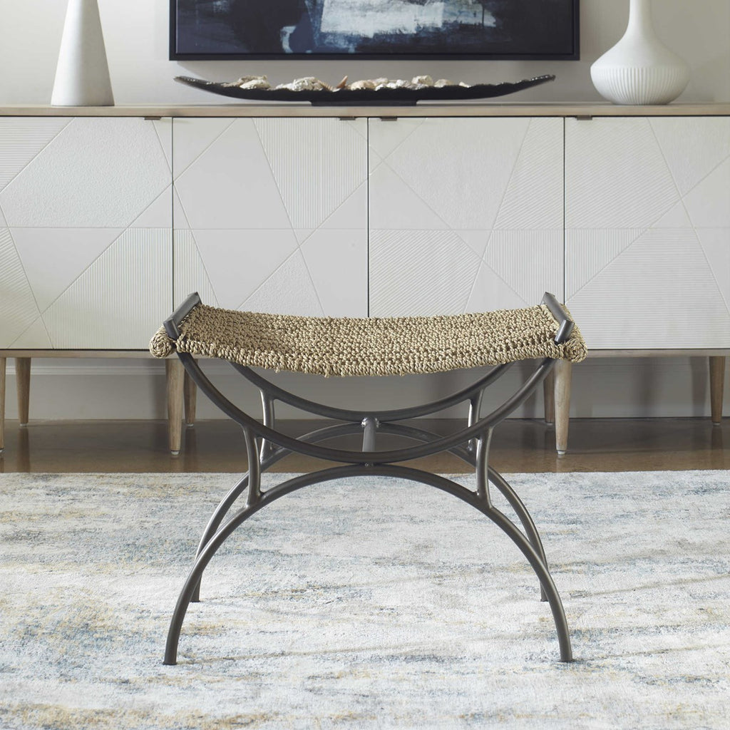 Playa Seagrass Small Bench - Bombay Mercantile