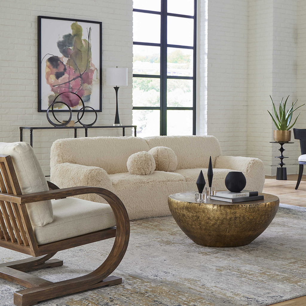 Abide Rounded Sheepskin Sofa - Bombay Mercantile