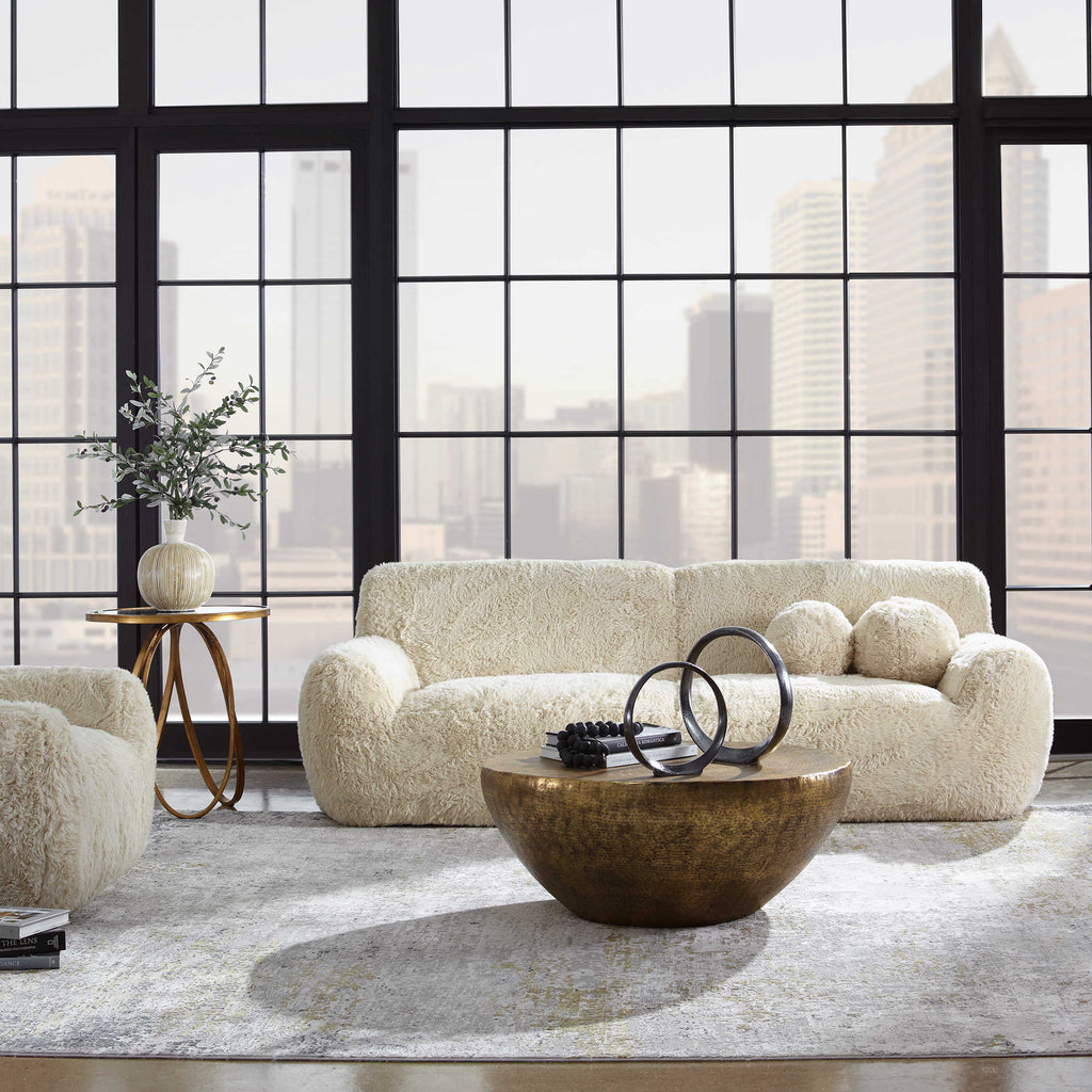 Abide Rounded Sheepskin Sofa - Bombay Mercantile