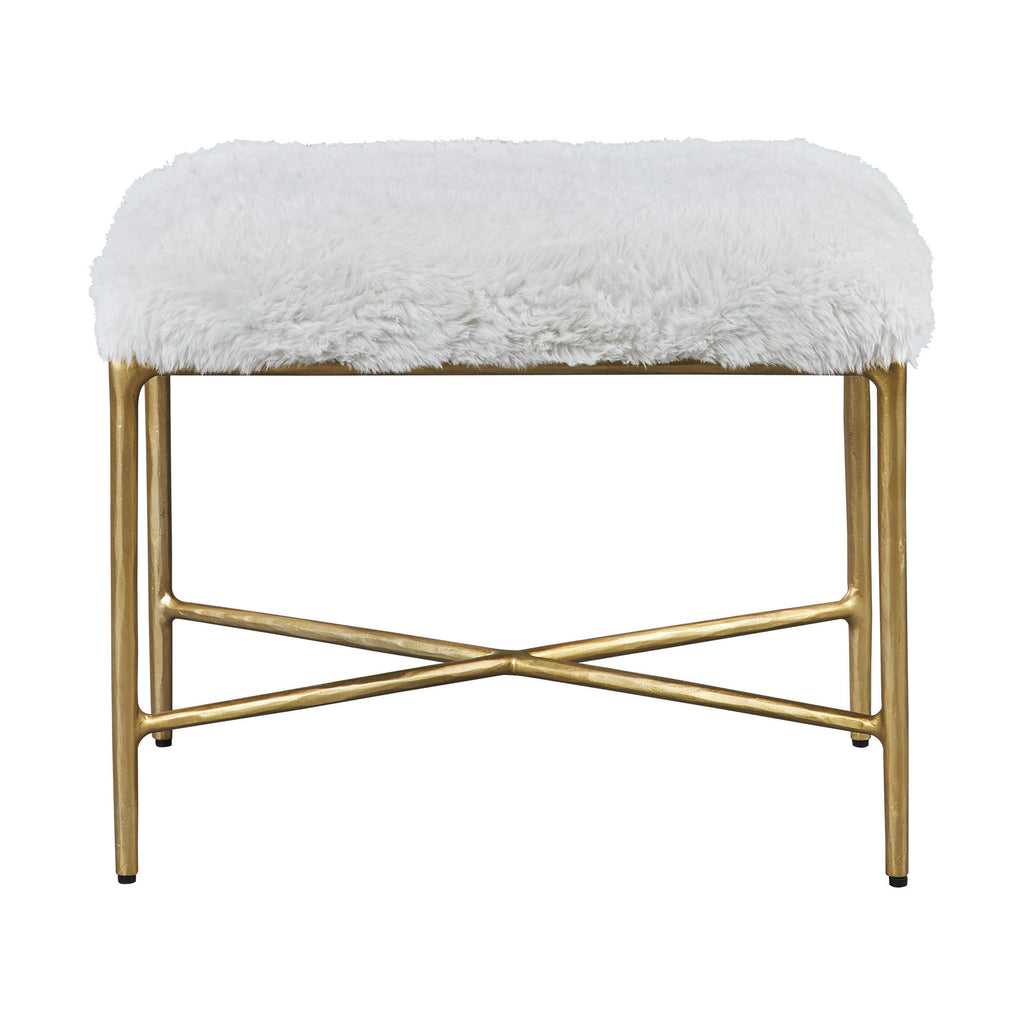 Charmed Sheepskin Small Bench - Bombay Mercantile