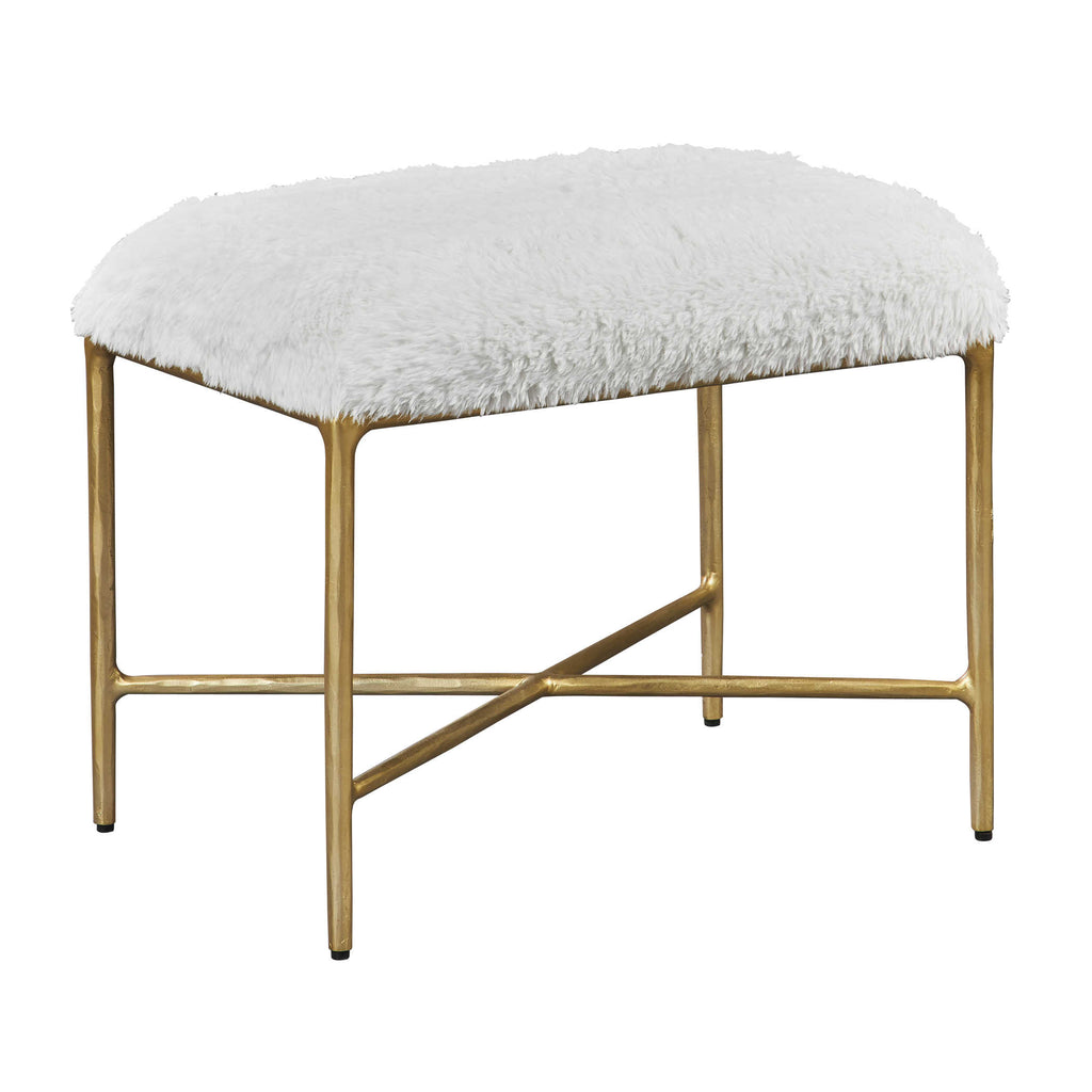 Charmed Sheepskin Small Bench - Bombay Mercantile
