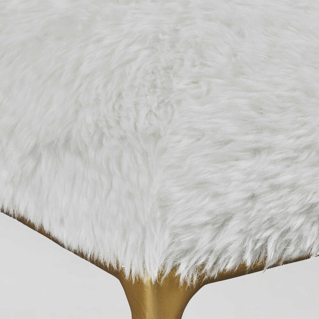Charmed Sheepskin Small Bench - Bombay Mercantile