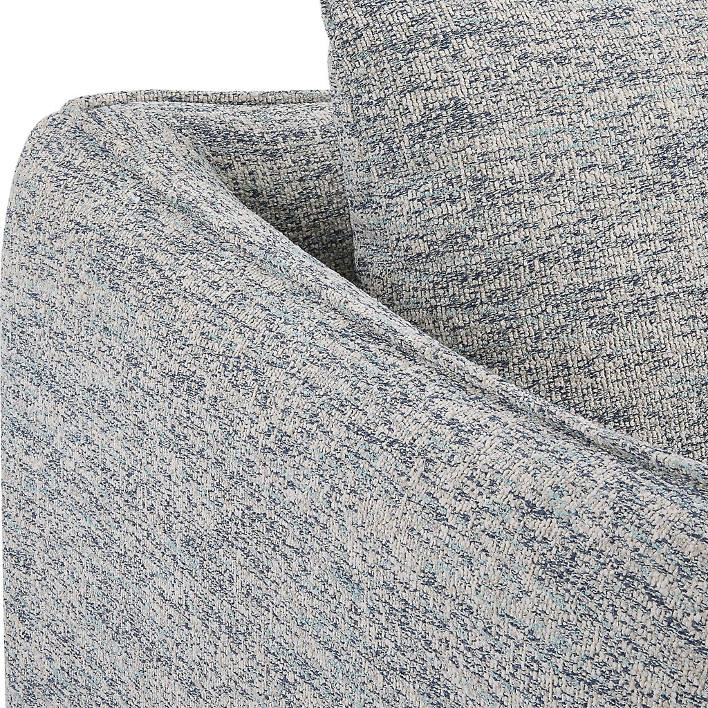 Corben Blue Swivel Chair - Bombay Mercantile