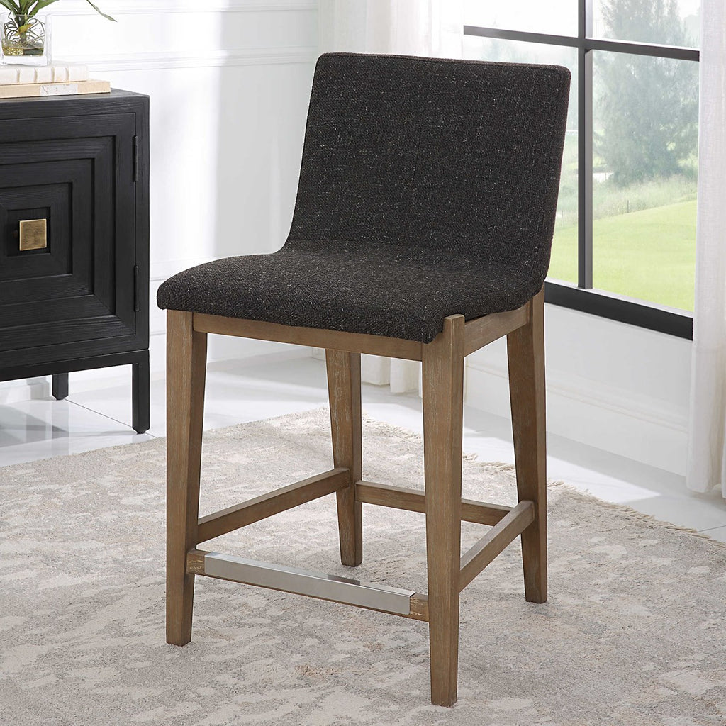 Klemens Chocolate Counter Stool - Bombay Mercantile