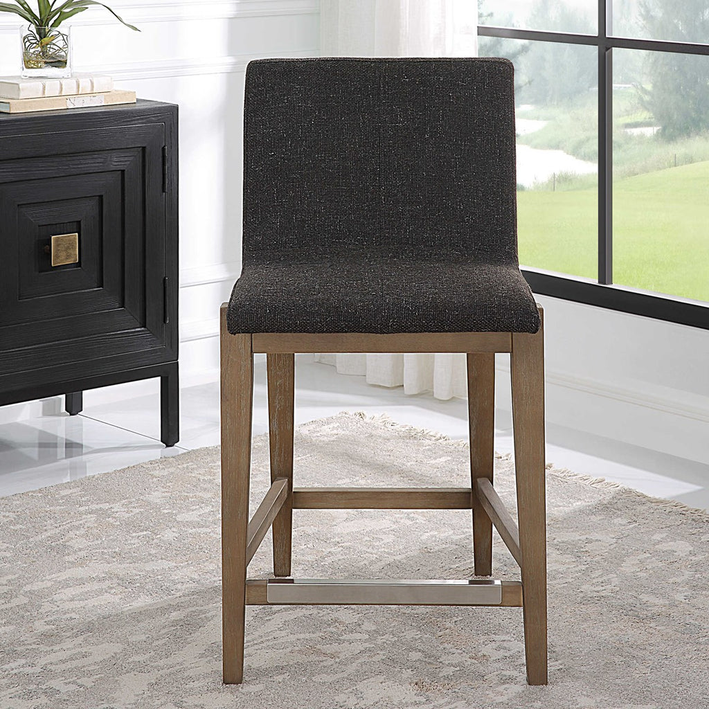 Klemens Chocolate Counter Stool - Bombay Mercantile