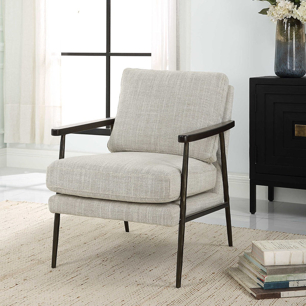 Sebastian Cast Iron Accent Chair - Bombay Mercantile