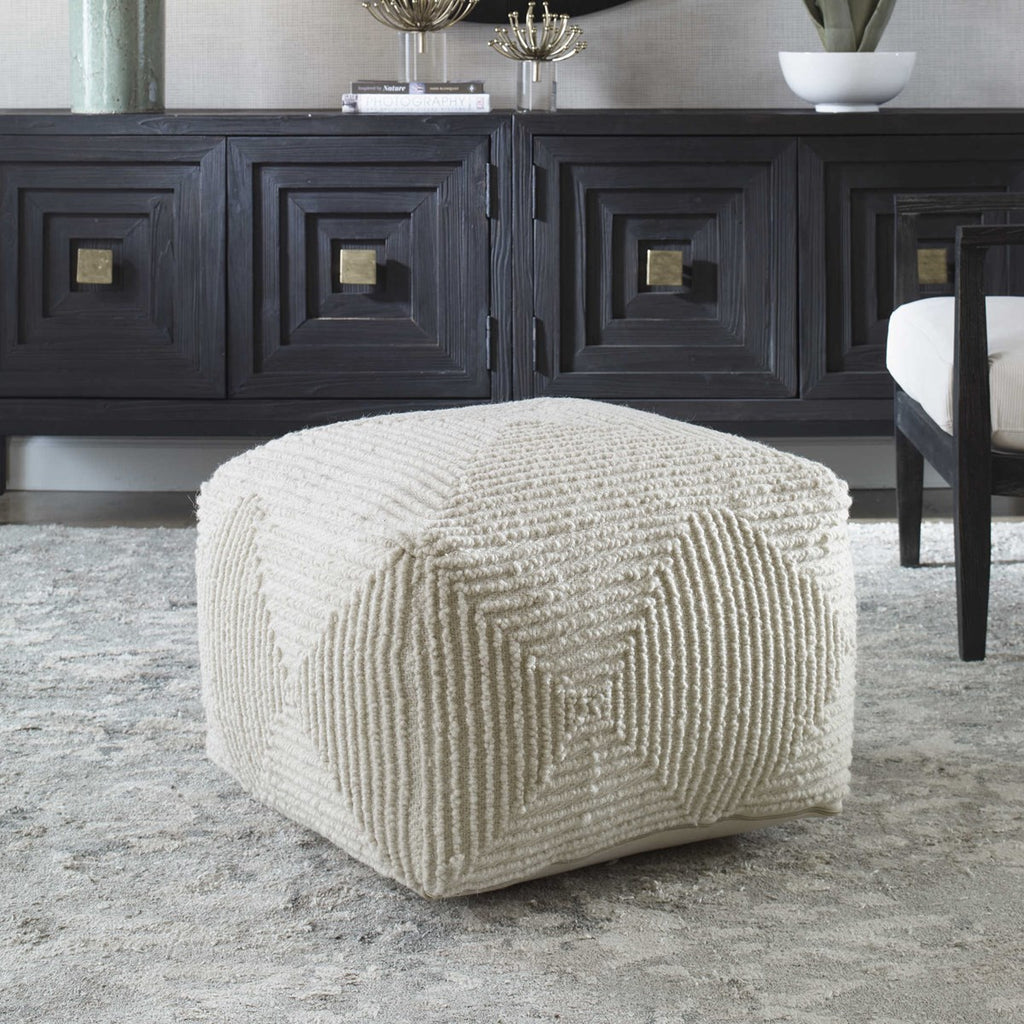 Sovanna Geometric Pouf - Bombay Mercantile