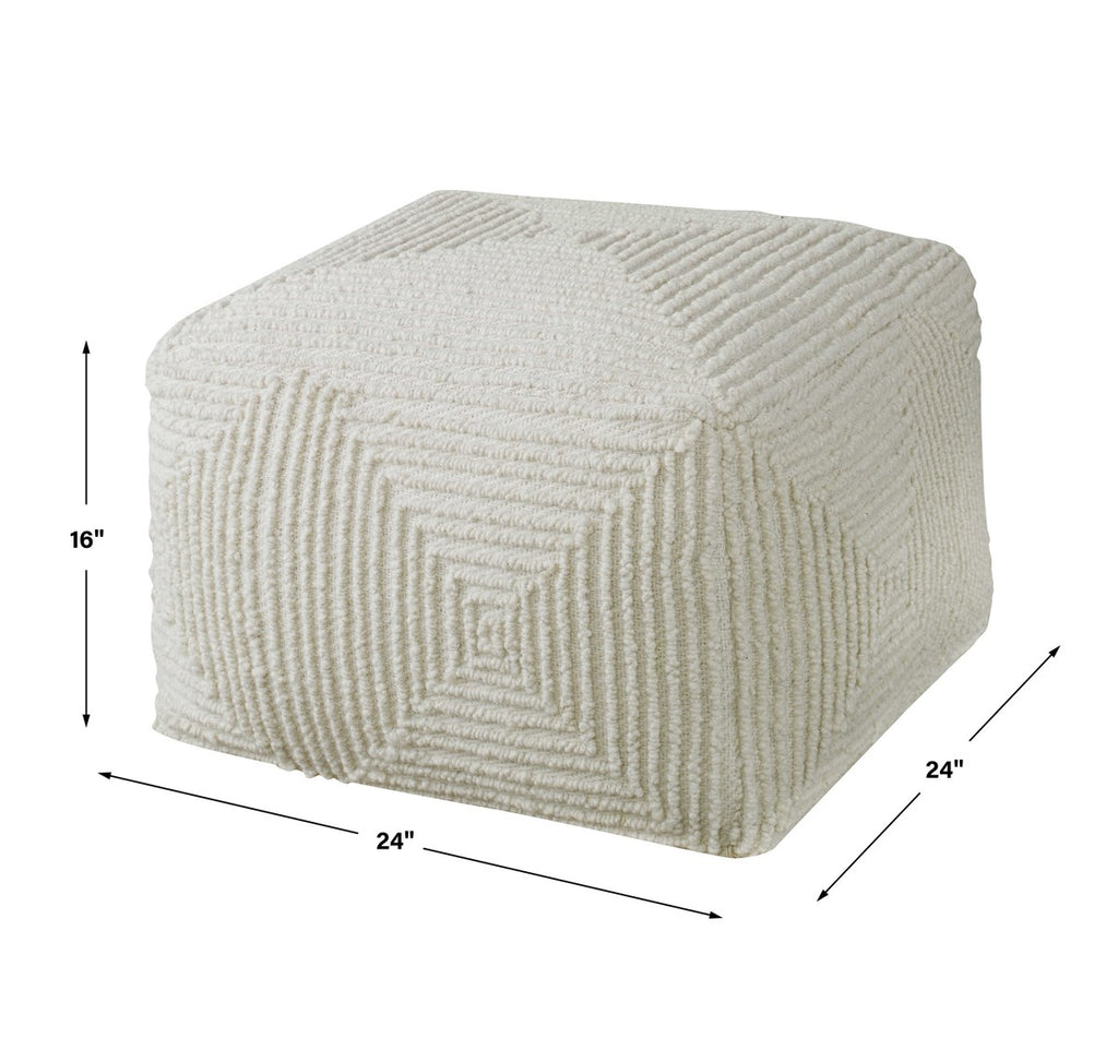Sovanna Geometric Pouf - Bombay Mercantile