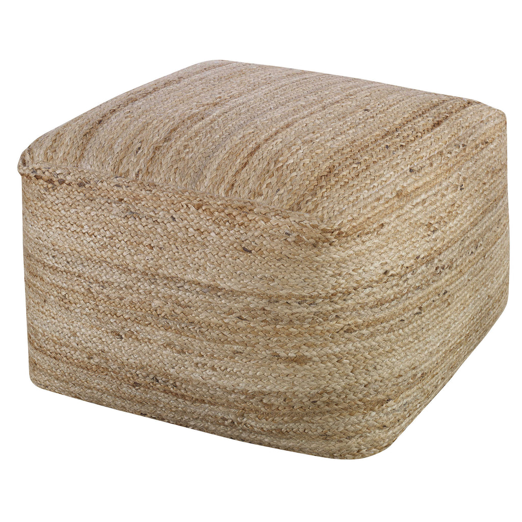 Camden Braided Hemp Pouf - Bombay Mercantile