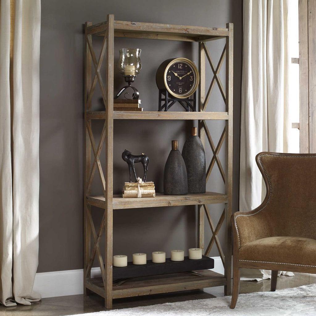 Stratford Reclaimed Wood Etagere - Bombay Mercantile