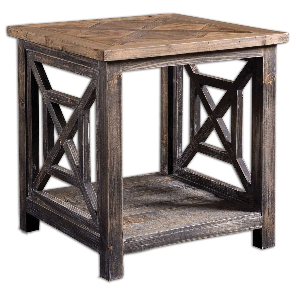 Spiro Reclaimed Wood End Table - Bombay Mercantile