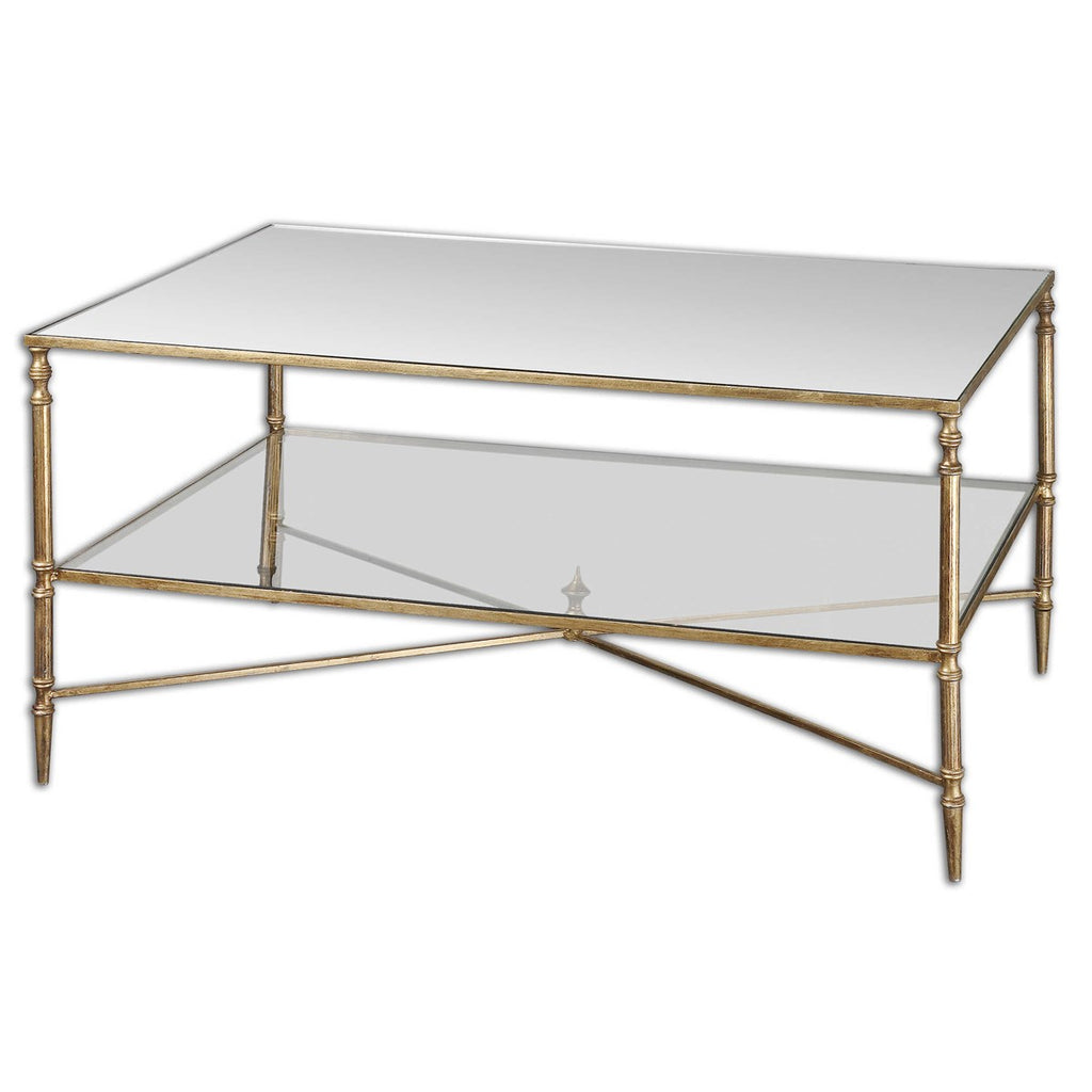 Henzler Mirrored Glass Coffee Table - Bombay Mercantile