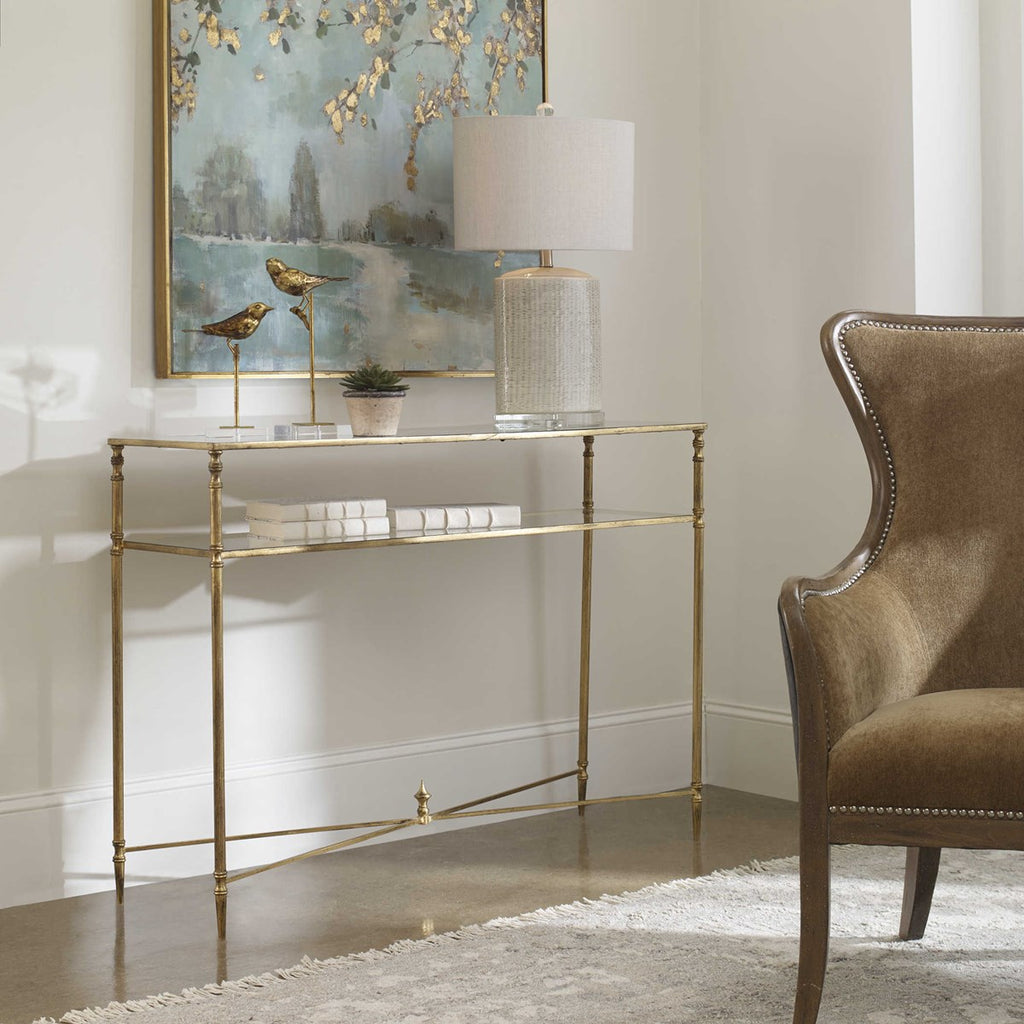 Henzler Mirrored Glass Console Table - Bombay Mercantile