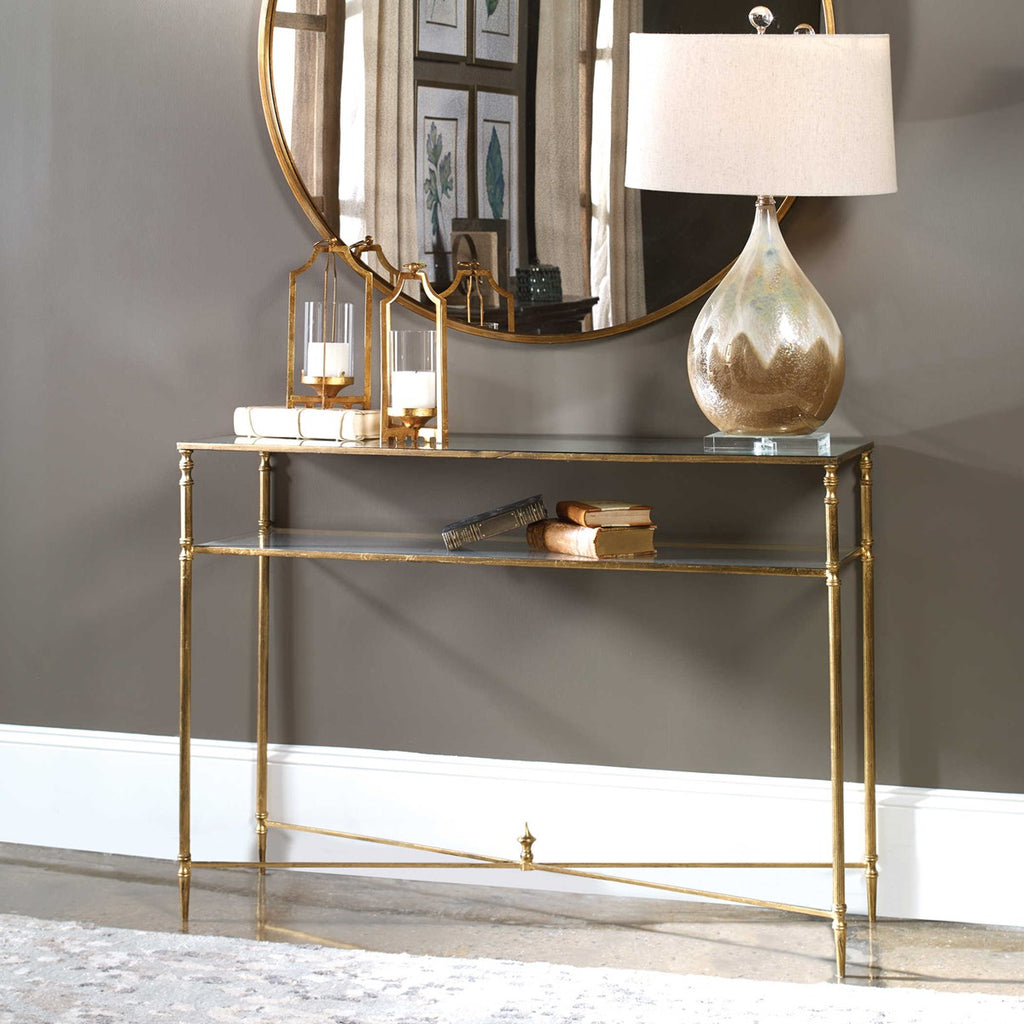 Henzler Mirrored Glass Console Table - Bombay Mercantile