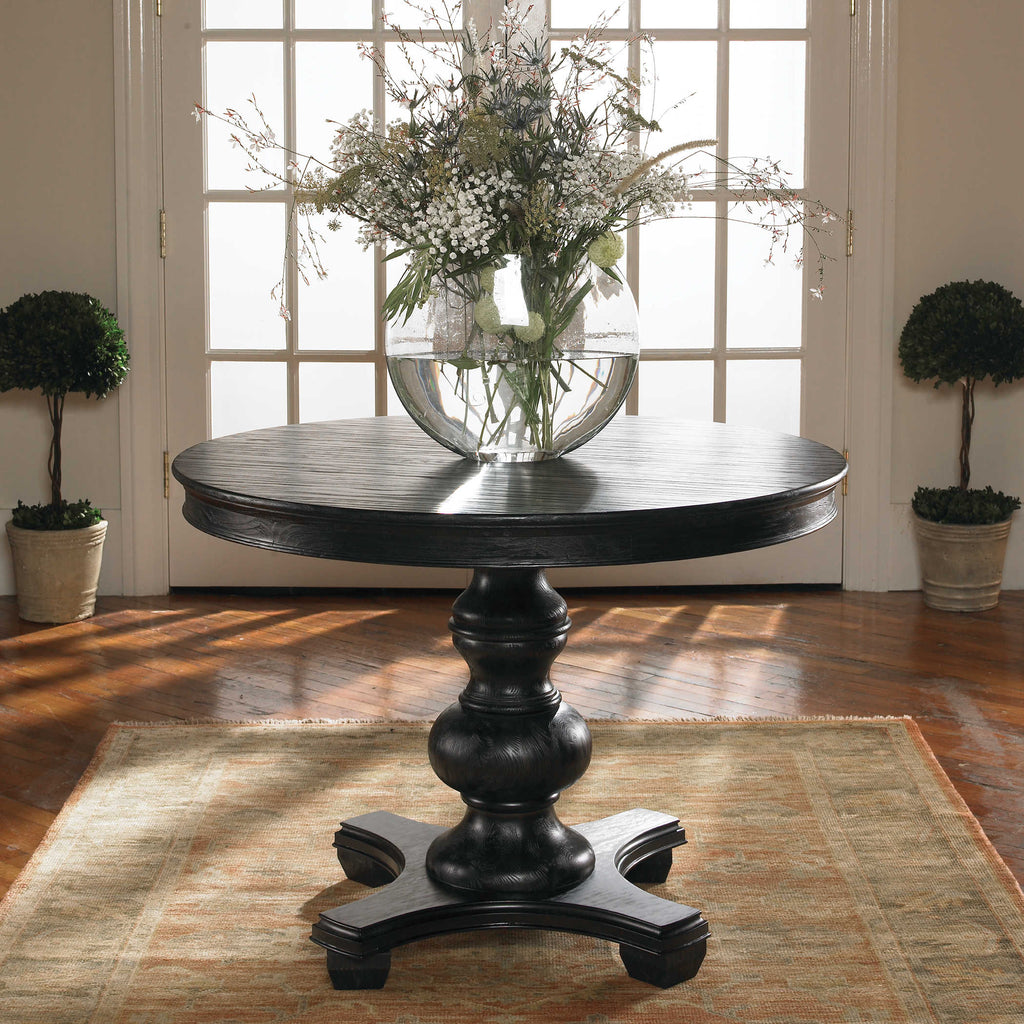 Brynmore Wood Grain Round Table - Bombay Mercantile