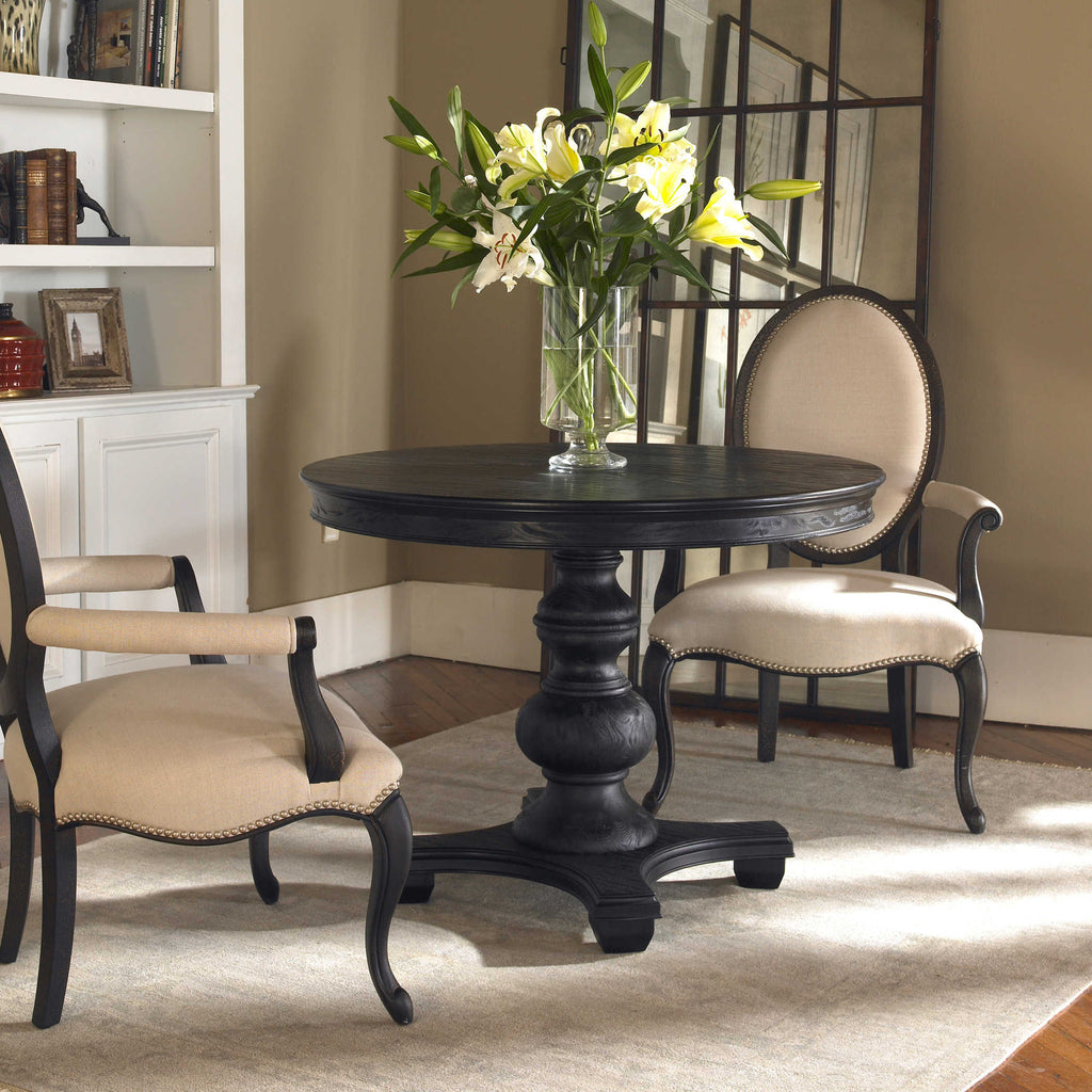 Brynmore Wood Grain Round Table - Bombay Mercantile