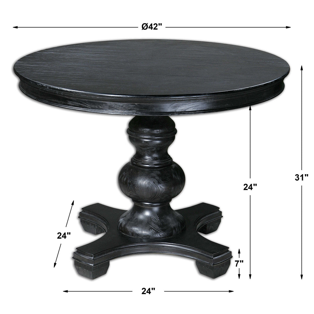 Brynmore Wood Grain Round Table - Bombay Mercantile