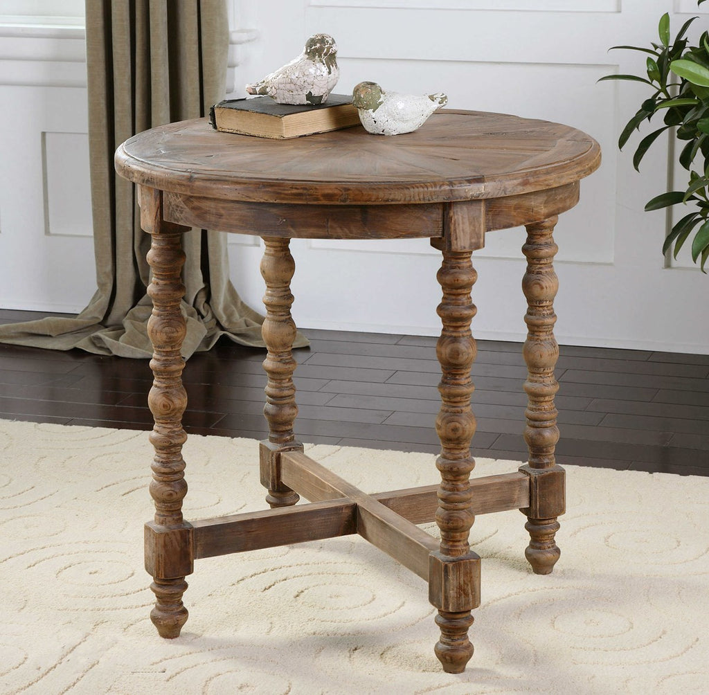 Samuelle Wooden End Table - Bombay Mercantile