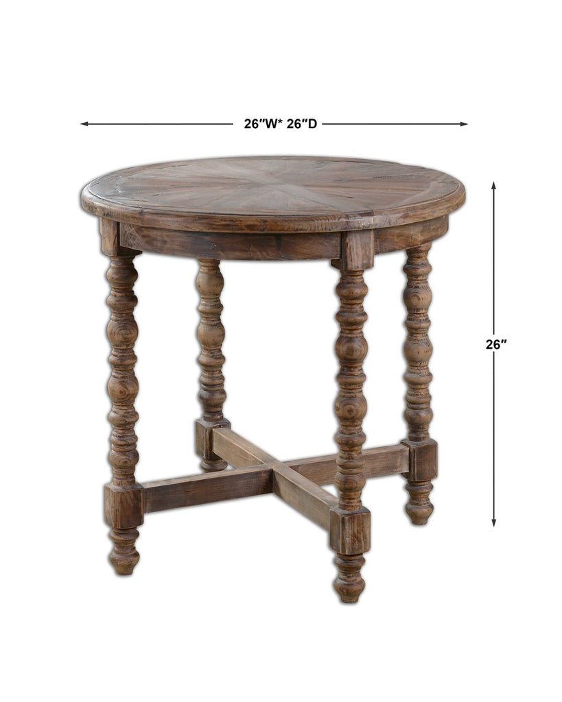 Samuelle Wooden End Table - Bombay Mercantile