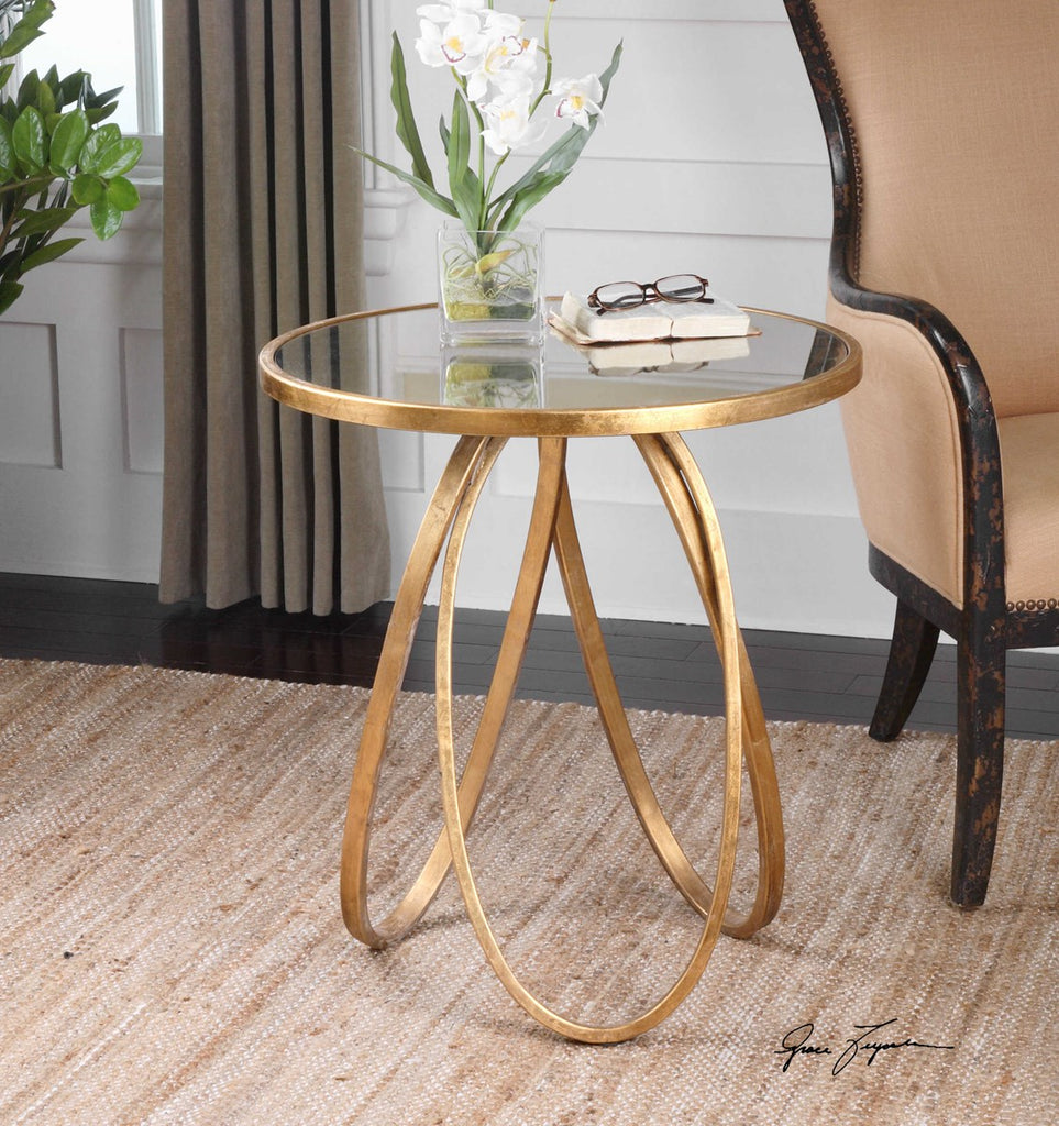 Montrez Gold Side Table - Bombay Mercantile