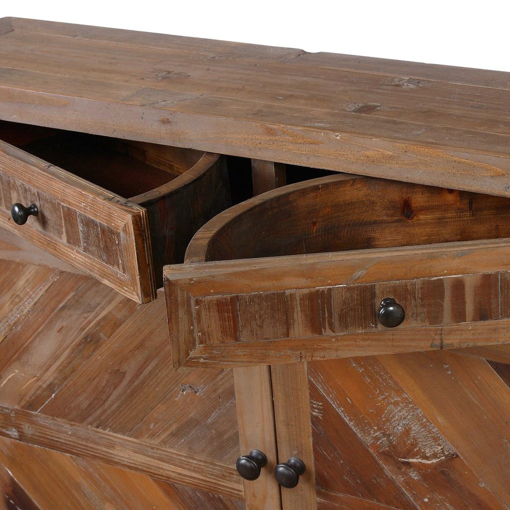 Hesperos Reclaimed Wood Console Cabinet - Bombay Mercantile