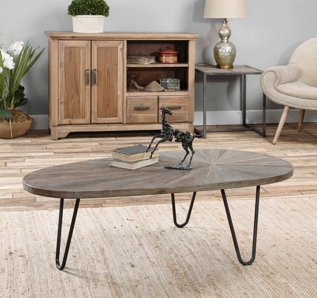 Leveni Wooden Coffee Table - Bombay Mercantile